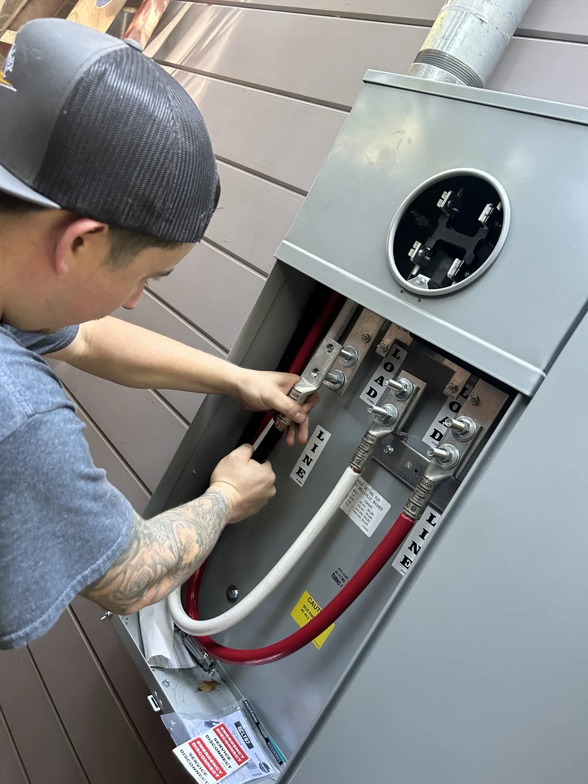Service-equipment installation from Bay Valley Electric project archive